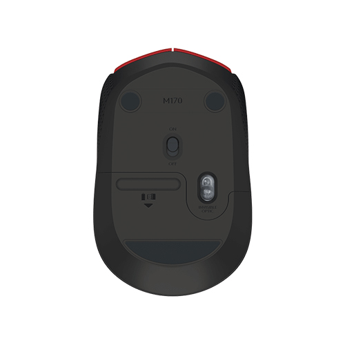 Logitech-M171-Wireless-Mouse-Red-Bottom-View-910-004641