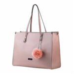 Supanova-Pompom-Ladies-Laptop-Dusty-Pink-Handbag-SN-1021-PK