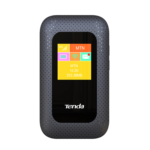 Tenda-Mobile-4G-LTE-Wifi-Router-4G185-front-screen-view