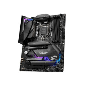 MSI-Z490-Gaming-Carbon-WiFi-LGA-1200-ATX-Motherboard-MSIZ490CARBON-front-side-view