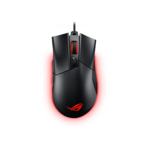 Asus-ROG-P507-Gladius-ll-Gaming-Mouse-top-red-light-view