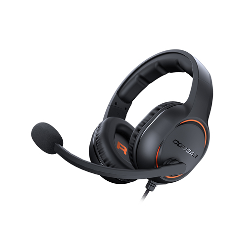 Cougar-Headset-HX330-Orange-side-front-view