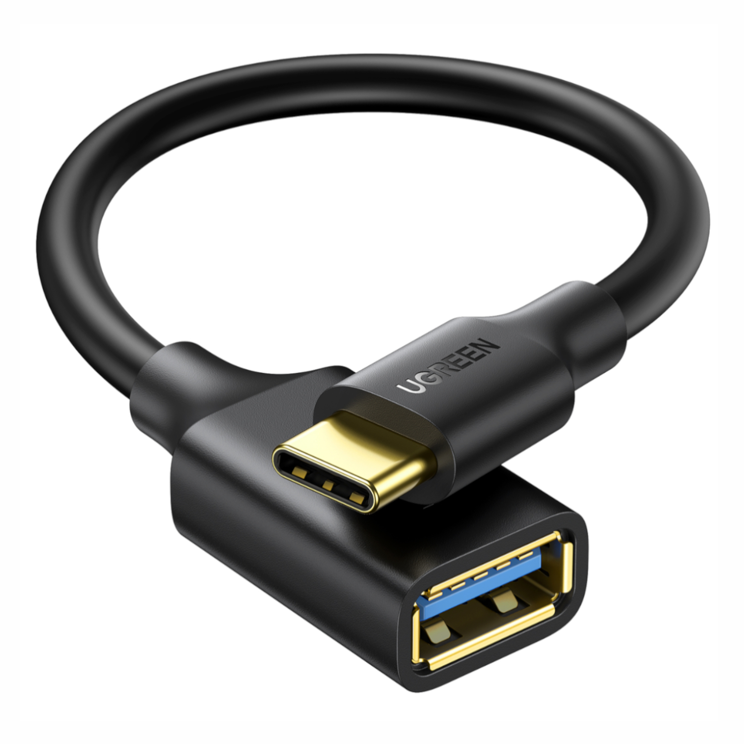 UGREEN Type-C to USB-A Adapter (Male to Female, 15cm)– Black