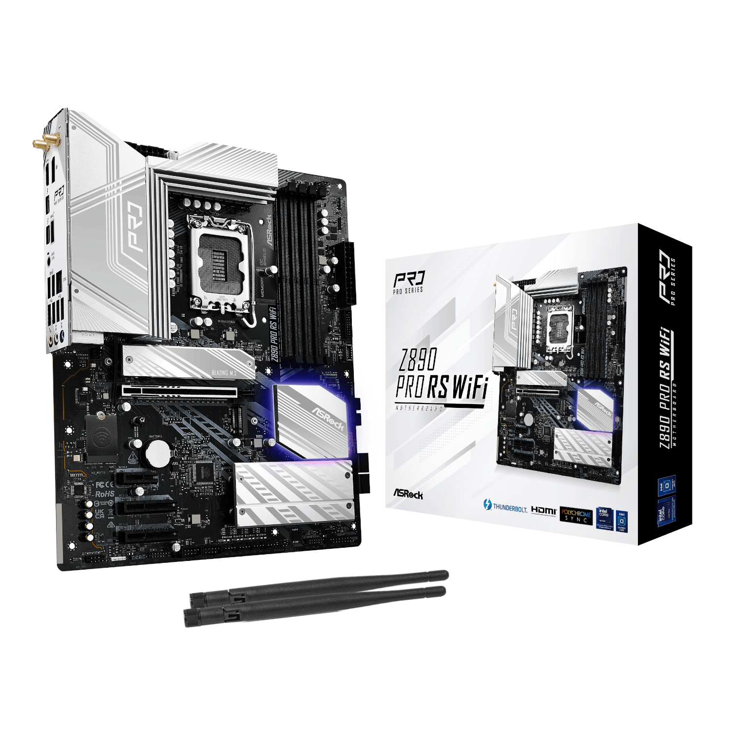 ASRock Z890 Pro RS Wi-Fi Intel LGA 1851 ATX Gaming Motherboard